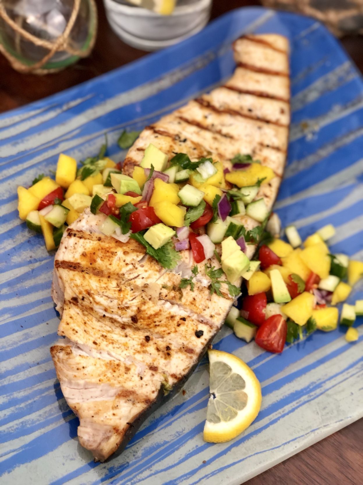 Swordfish with salsa